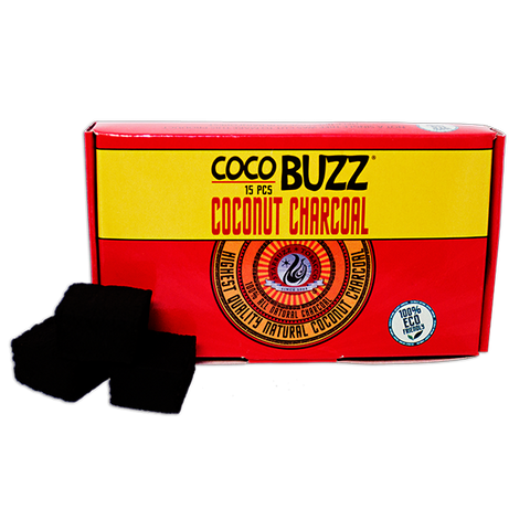 Coco Buzz Natural Hookah Coals (15 Pieces) - Hookah Junkie