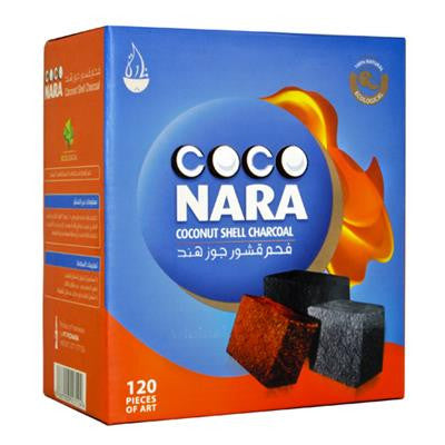 Coco Nara Natural Hookah Coals (120 FLAT Pieces) - Hookah Junkie