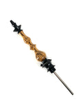 Regal Queen Stem  Marble Wood Custom - Hookah Junkie