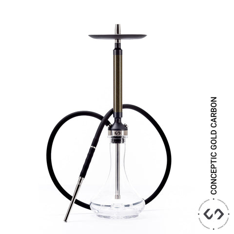 Conceptic Hookah Carbon gold (no base - Hookah Junkie