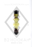 B2 Hookah Precious Cut Collection™ Blonde Green Glow & Walnut Burl Wood - Hookah Junkie