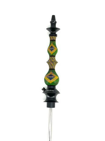 Regal Queen Stem Custom  Brazil Flag - Hookah Junkie