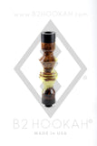 B2 Hookah Precious Cut Collection™ Blonde Green Glow & Walnut Burl Wood - Hookah Junkie