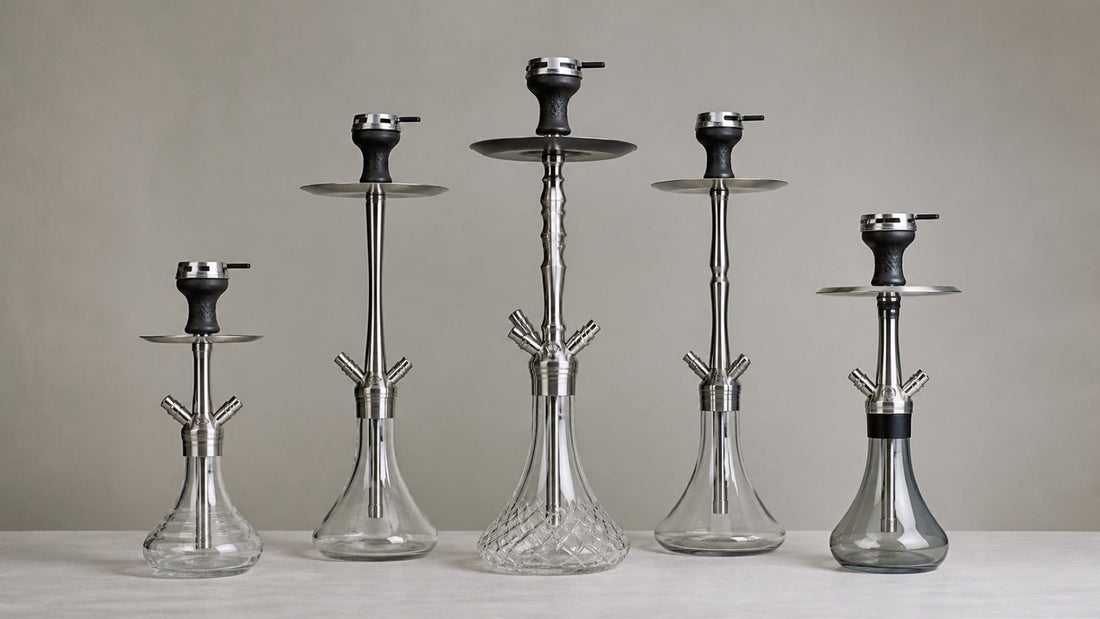 Complete hookah starter setup with pipe, bowl, hose, and accessories