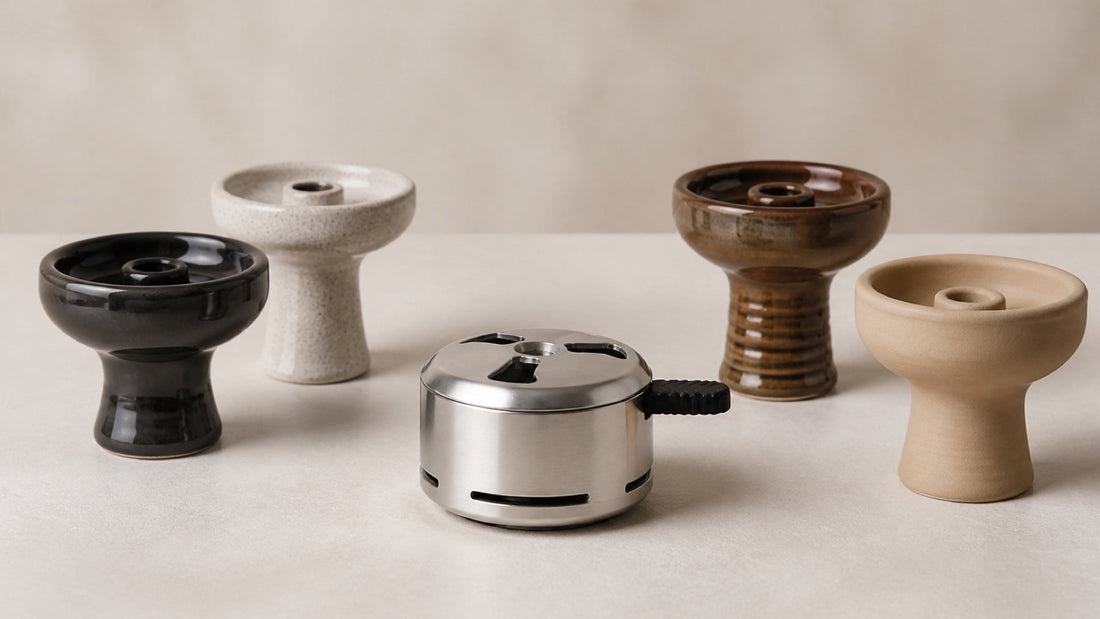 Metal heat management device beside compatible bowl silhouettes