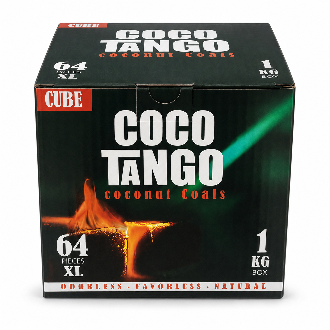 Coco Tango Coconut Charcoal XL Cubes – 1KG, 64 Pieces