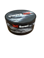 360 Sarma Cucumber Lemonade hookah tobacco can with black label on a white background