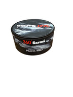 360 Sarma peach milk hookah tobacco can on a white background
