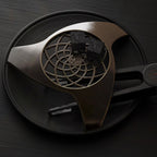 Aeras Bronze Lace Charcoal Holder And Ash Tray, top down view