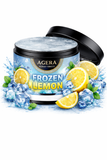 Agera Frozen Lemon hookah tobacco 250g container with fresh lemons and ice cubes
