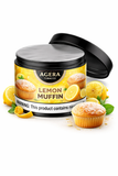 Agera Lemon Muffin hookah tobacco 250g container with lemon muffins and fresh lemons 
