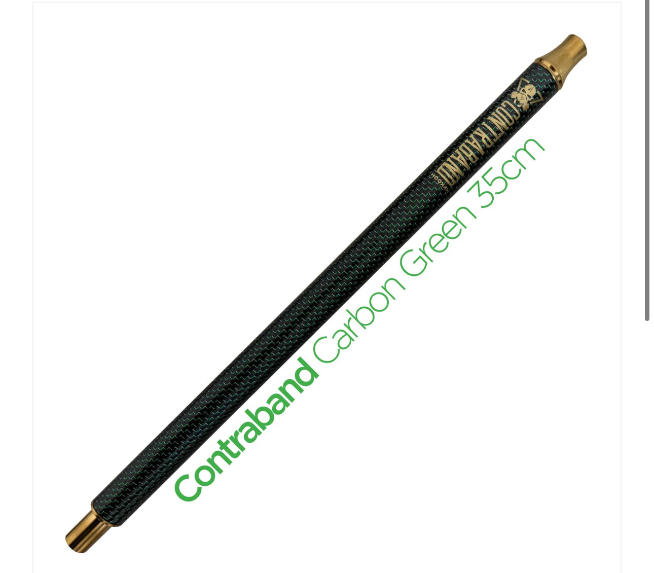 Gold Tipped Carbon Fiber Mouthpiece 35mm - Hookah Junkie