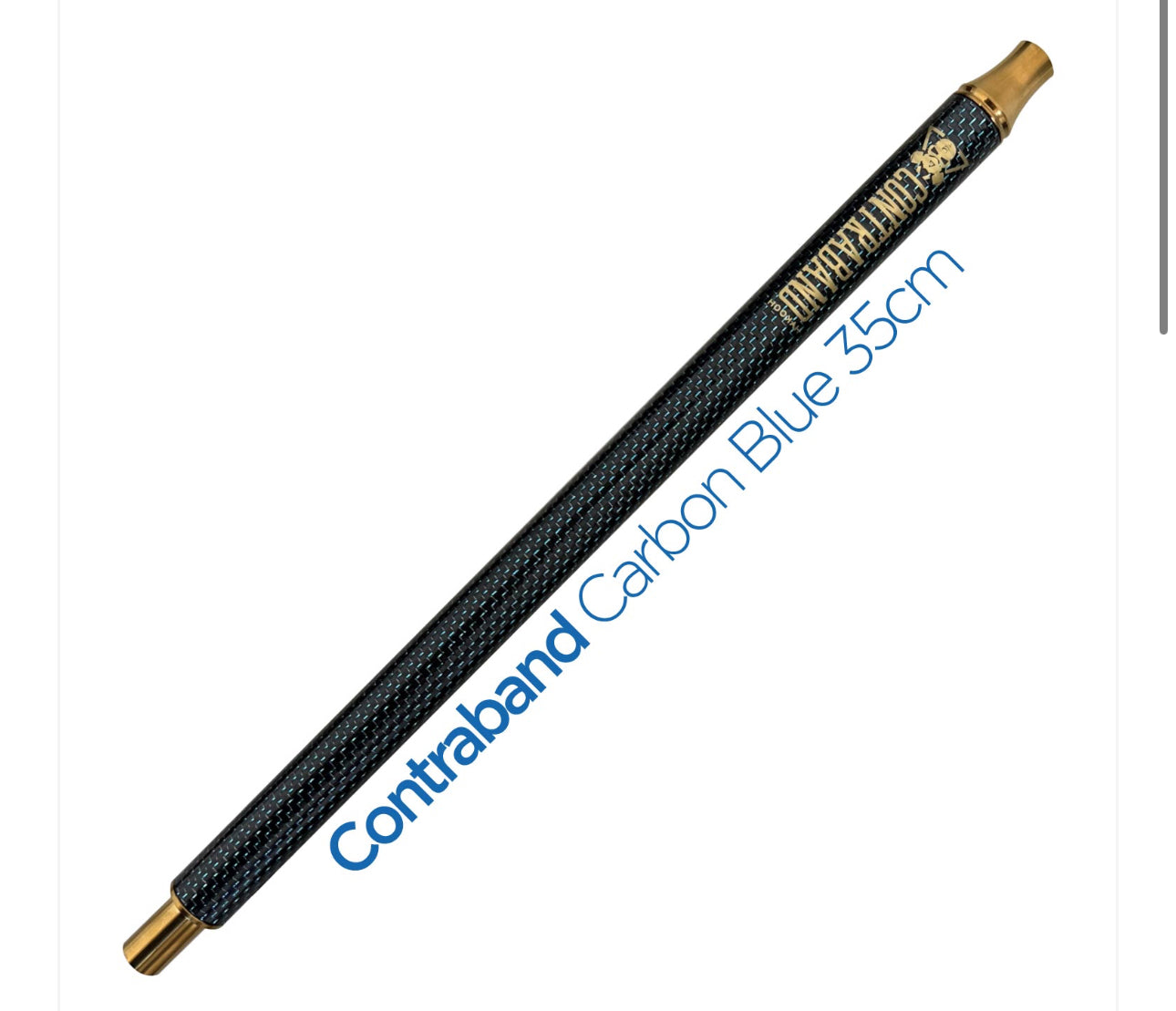 Gold Tipped Carbon Fiber Mouthpiece 35mm - Hookah Junkie