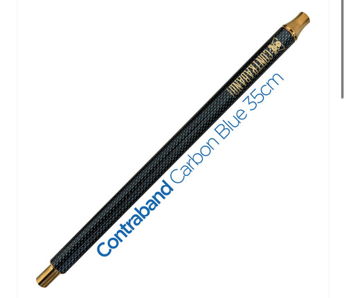 Contraband Gold Tipped Carbon Fiber Mouthpiece 35mm hookah hose