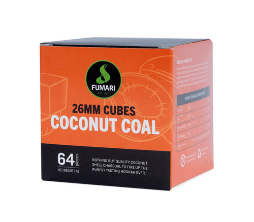 FUMARI 26MM COCONUT HOOKAH CHARCOAL - 64 PIECES – view 2