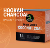 FUMARI 26MM COCONUT HOOKAH CHARCOAL - 64 PIECES - Hookah Junkie