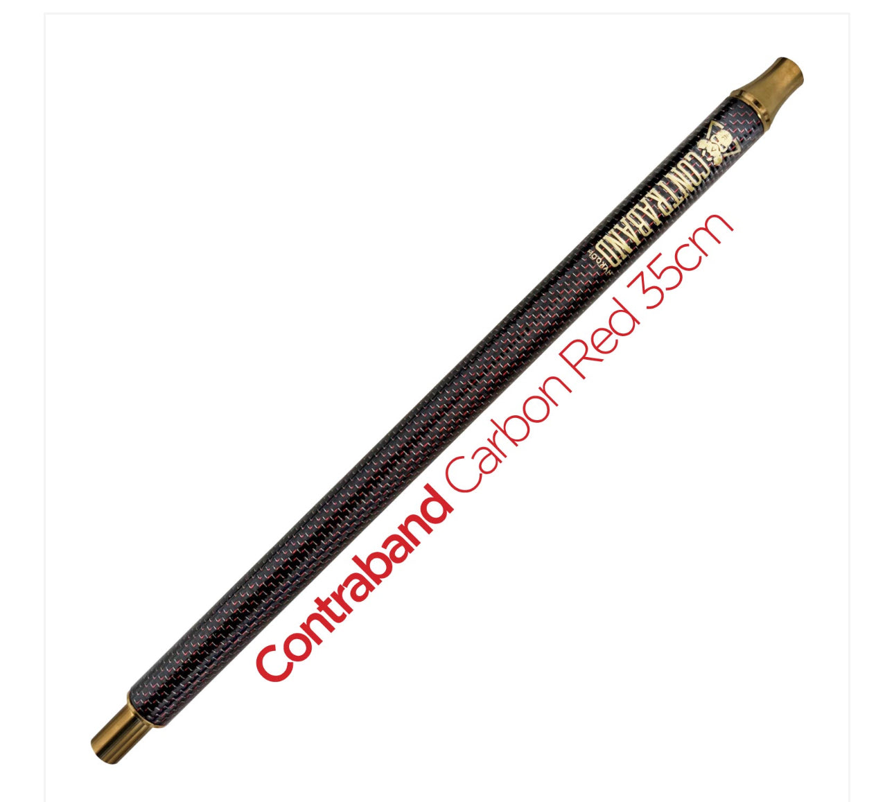 Gold Tipped Carbon Fiber Mouthpiece 35mm - Hookah Junkie