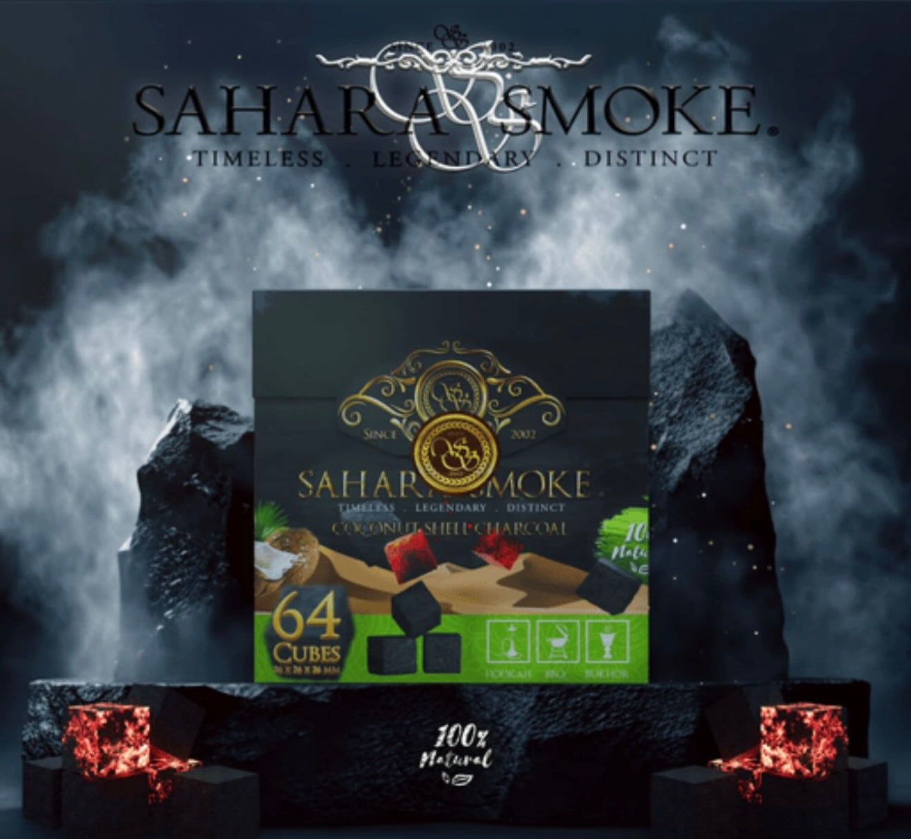 Sahara Smoke Charcoal - Hookah Junkie