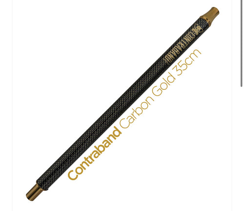 Contraband Gold Tipped Carbon Fiber Mouthpiece 35mm hookah hose – view 2