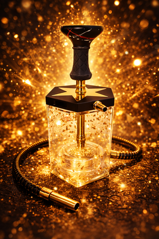 Black Crystal Lunex Hookah - Hookah Junkie