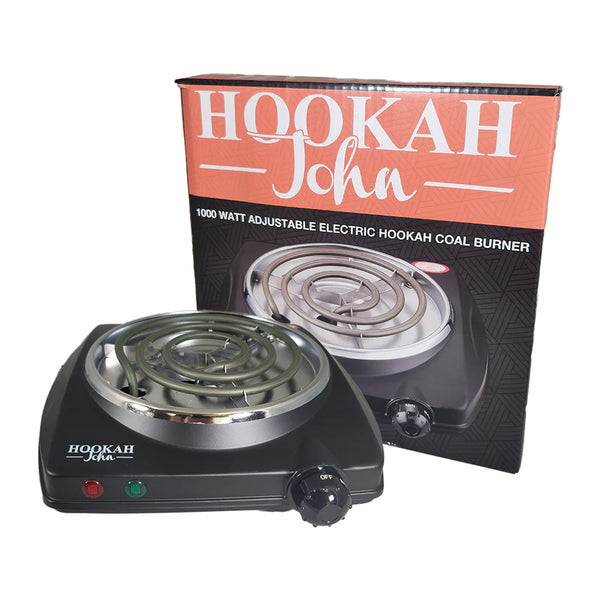 HookahJohn Premium Hookah Coal Coil Burner Stove BLACK Hookah Junkie