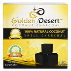 Golden Desert Coconut Charcoal – Large Cubes - Hookah Junkie