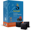 Sun Light Charcoal 72 piece cube - Hookah Junkie
