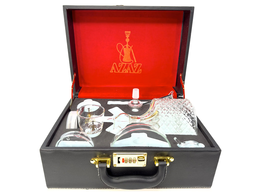 AZAZ Crystal Shisha Luxury Portable Glass Hookah Set - Hookah Junkie