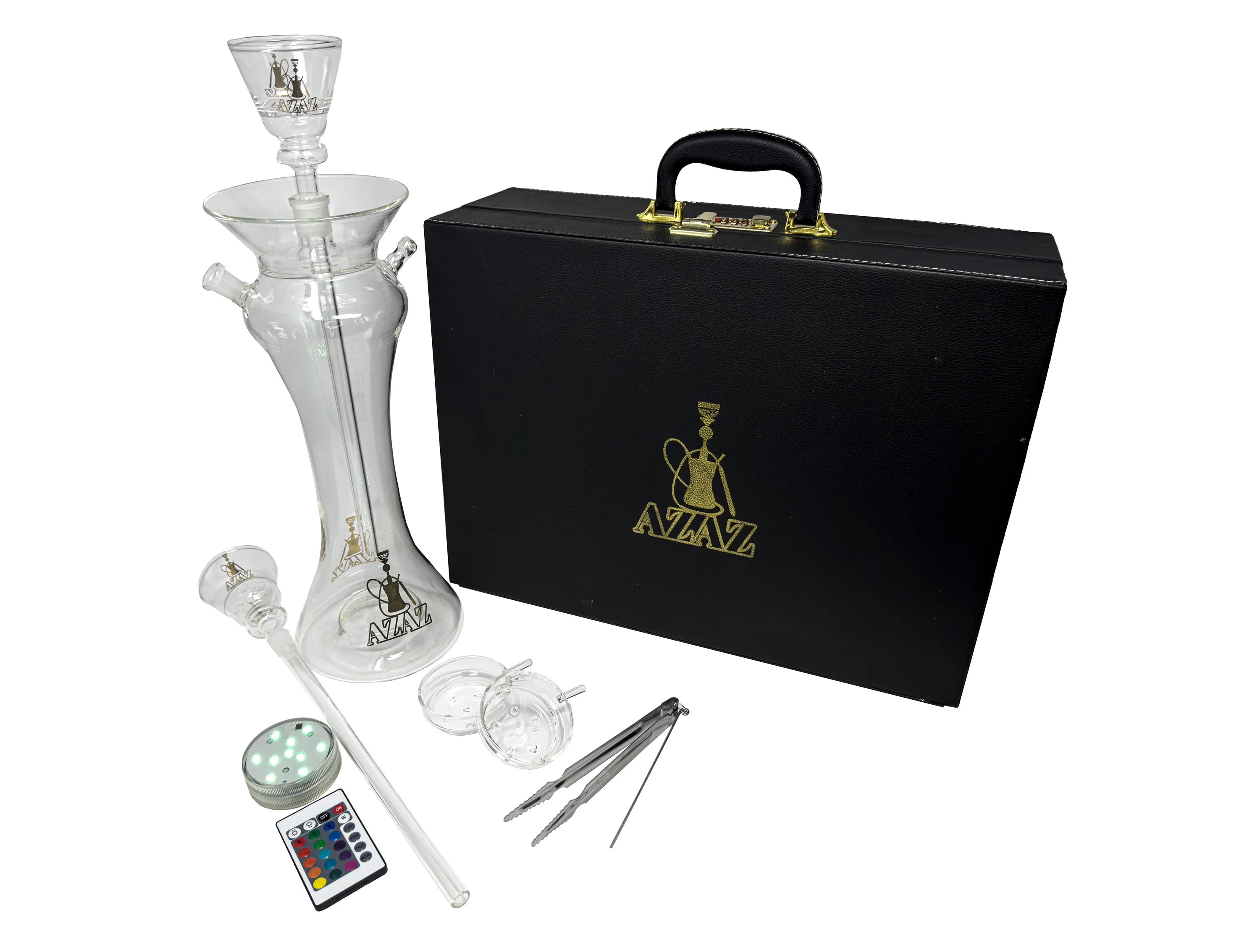 AZAZ Cosmic Breeze Luxury Tall Portable Glass Hookah Set - Hookah Junkie
