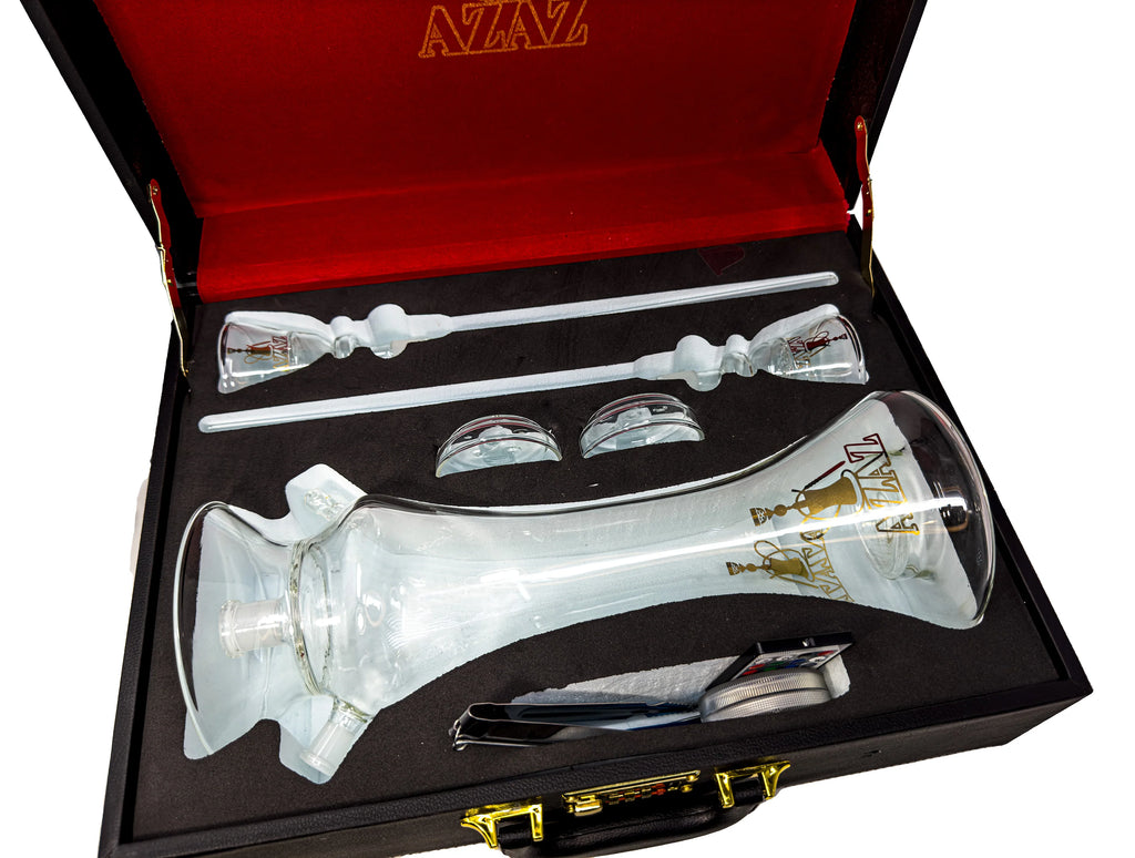 AZAZ Cosmic Breeze Luxury Tall Portable Glass Hookah Set - Hookah Junkie