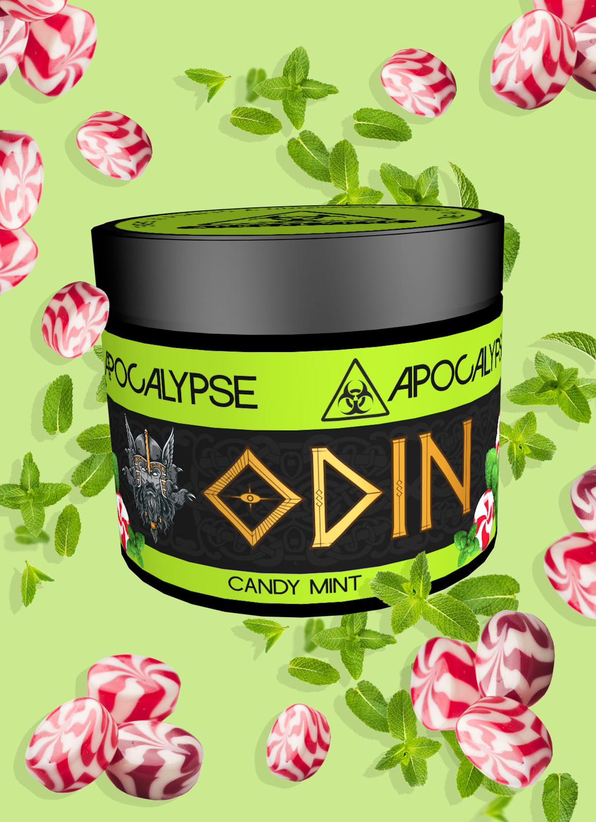 Apocalypse Odin Candy Mint hookah shisha tobacco available at HookahJunkie