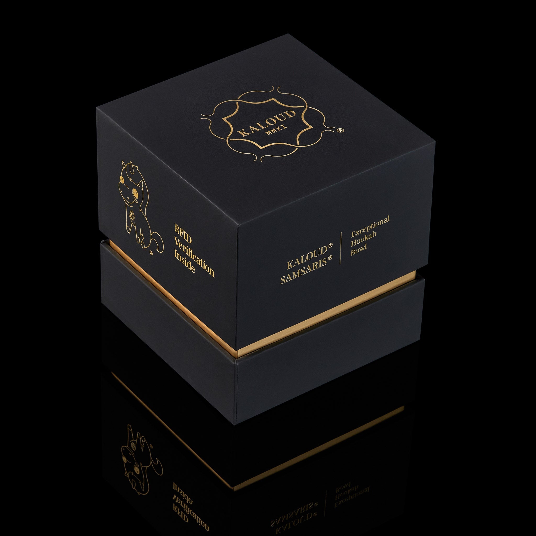 Kaloud Samsaris Kore Dào (道) Black Clay Hookah Bowl, view 7
