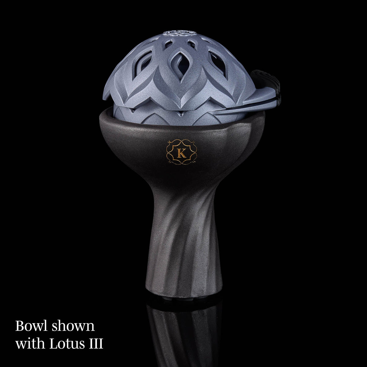 Kaloud Samsaris Kore Dào (道) Black Clay Hookah Bowl, view 8