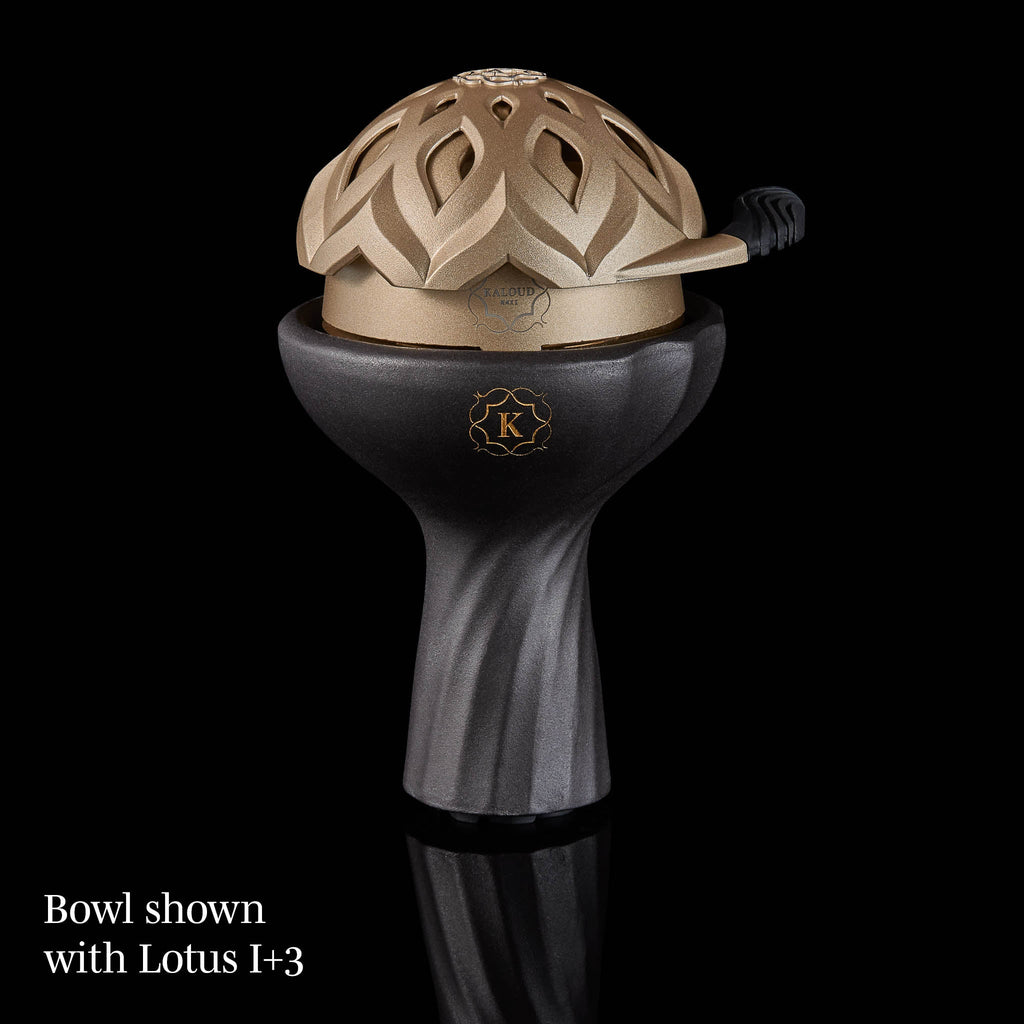Kaloud Samsaris Kore Dào (道) Black Clay Hookah Bowl, view 6