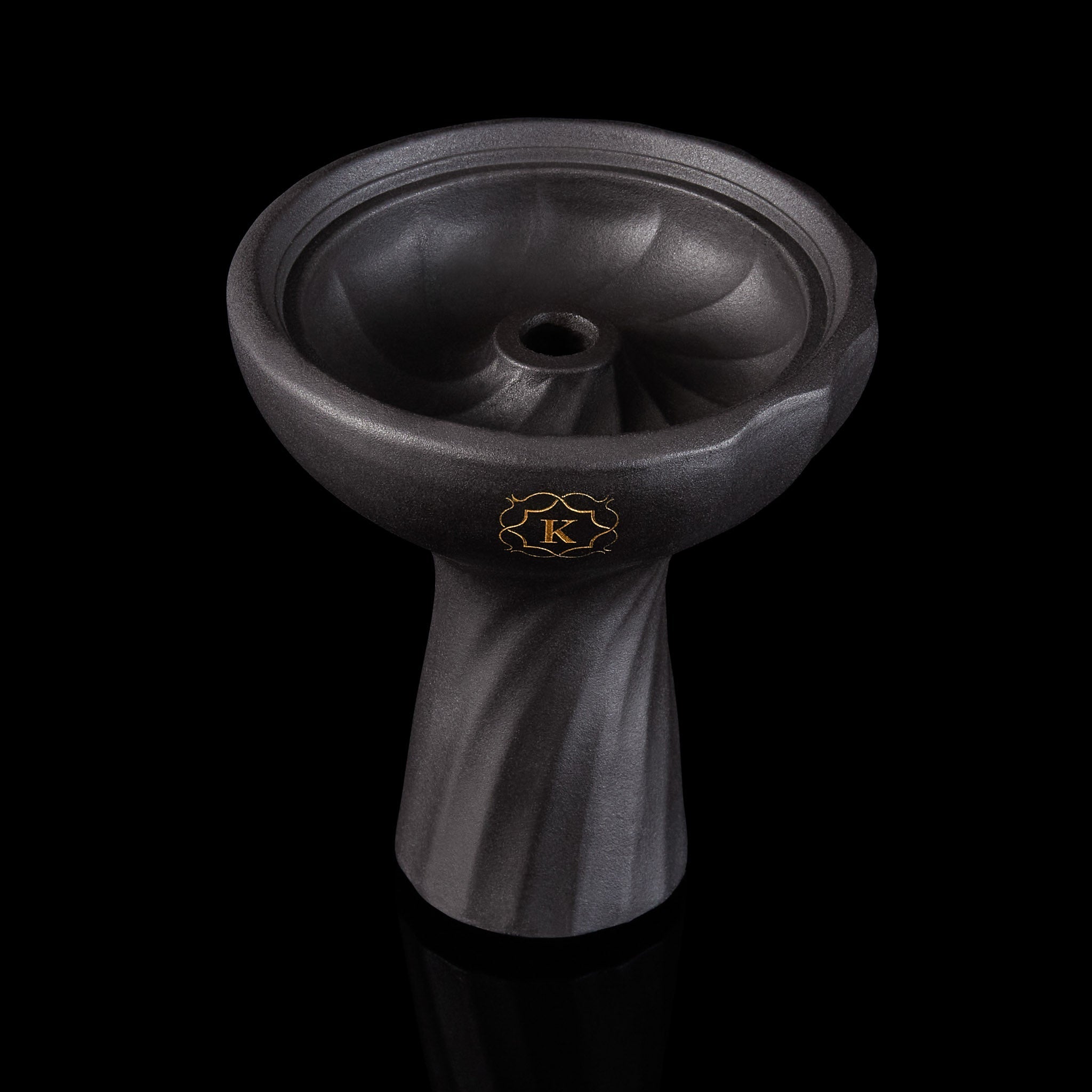 Kaloud Samsaris Kore Dào (道) Black Clay Hookah Bowl, view 2