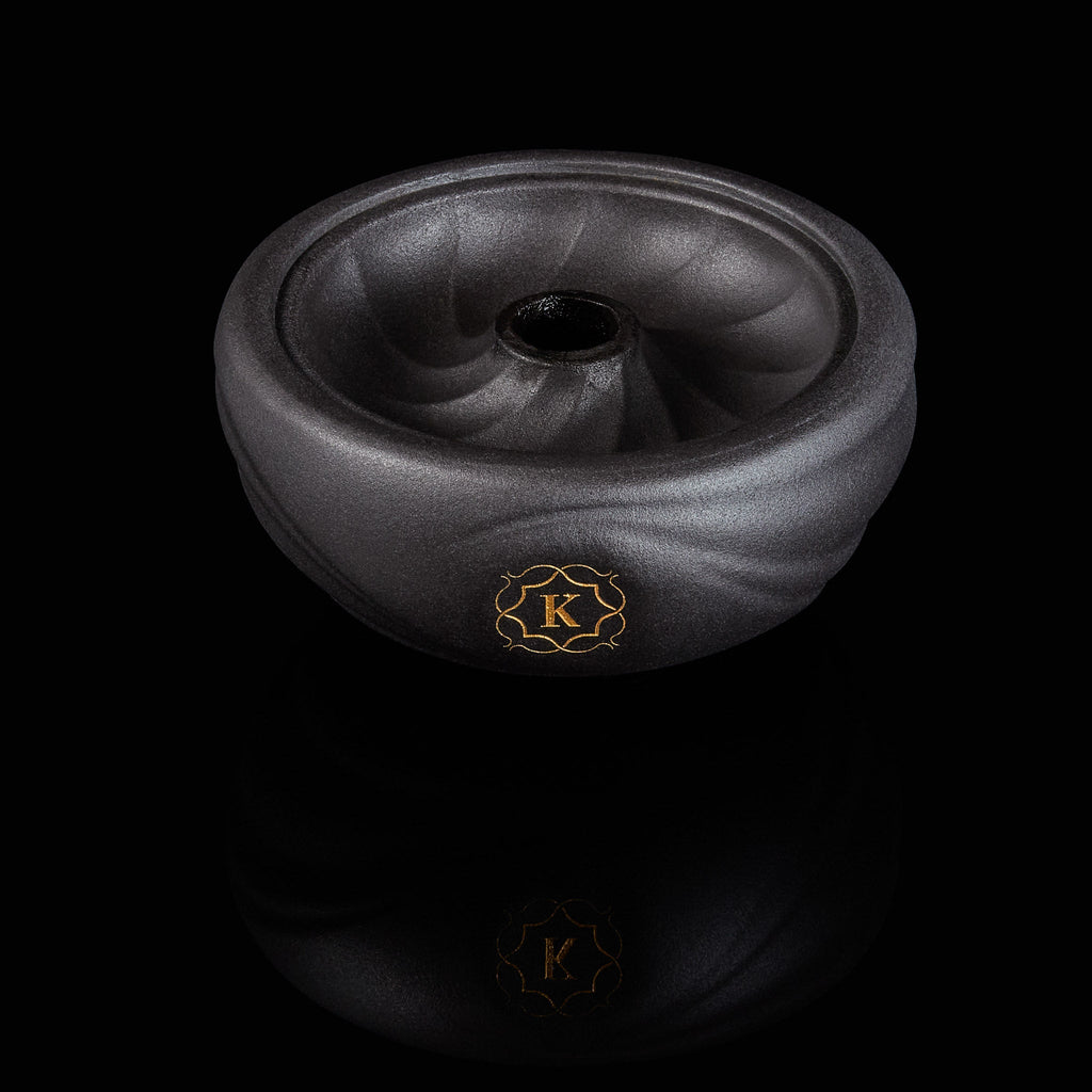Kaloud Samsaris Kore Dào (道) Black Clay Hookah Bowl, view 4