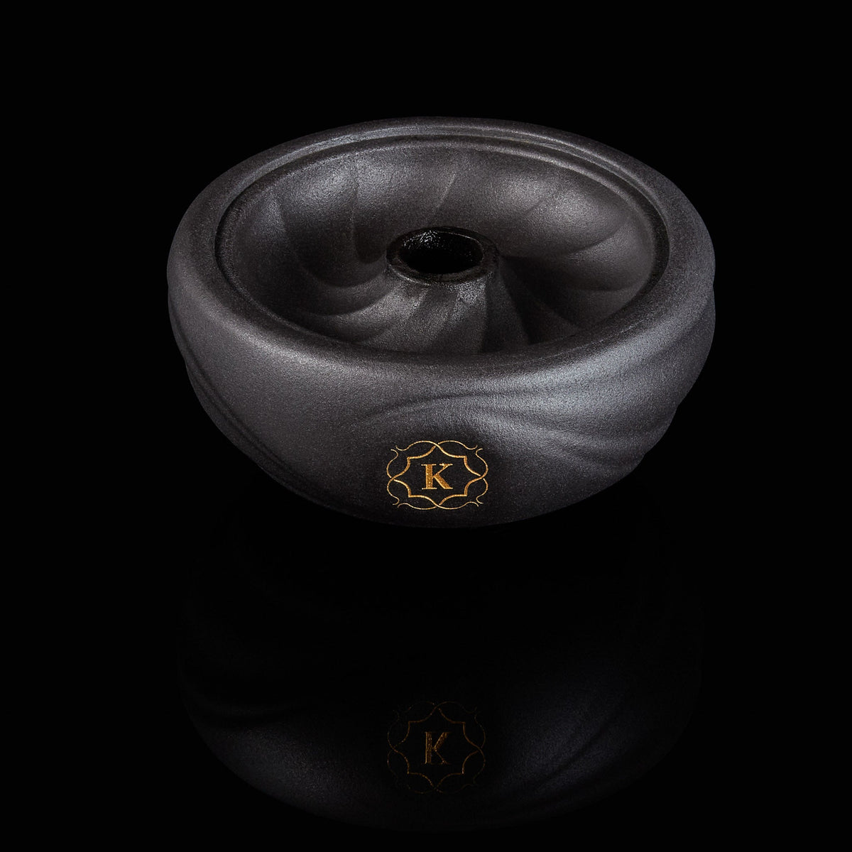 Kaloud Samsaris Kore Dào (道) Black Clay Hookah Bowl, view 4