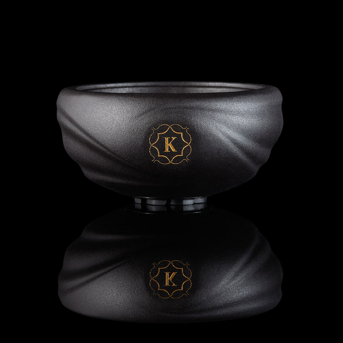 Kaloud Samsaris Kore Dào (道) Black Clay Hookah Bowl, view 3