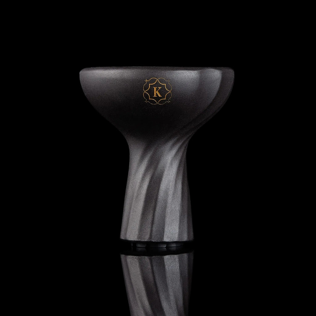 Kaloud Samsaris Kore Dào (道) Black Clay Hookah Bowl, view 5