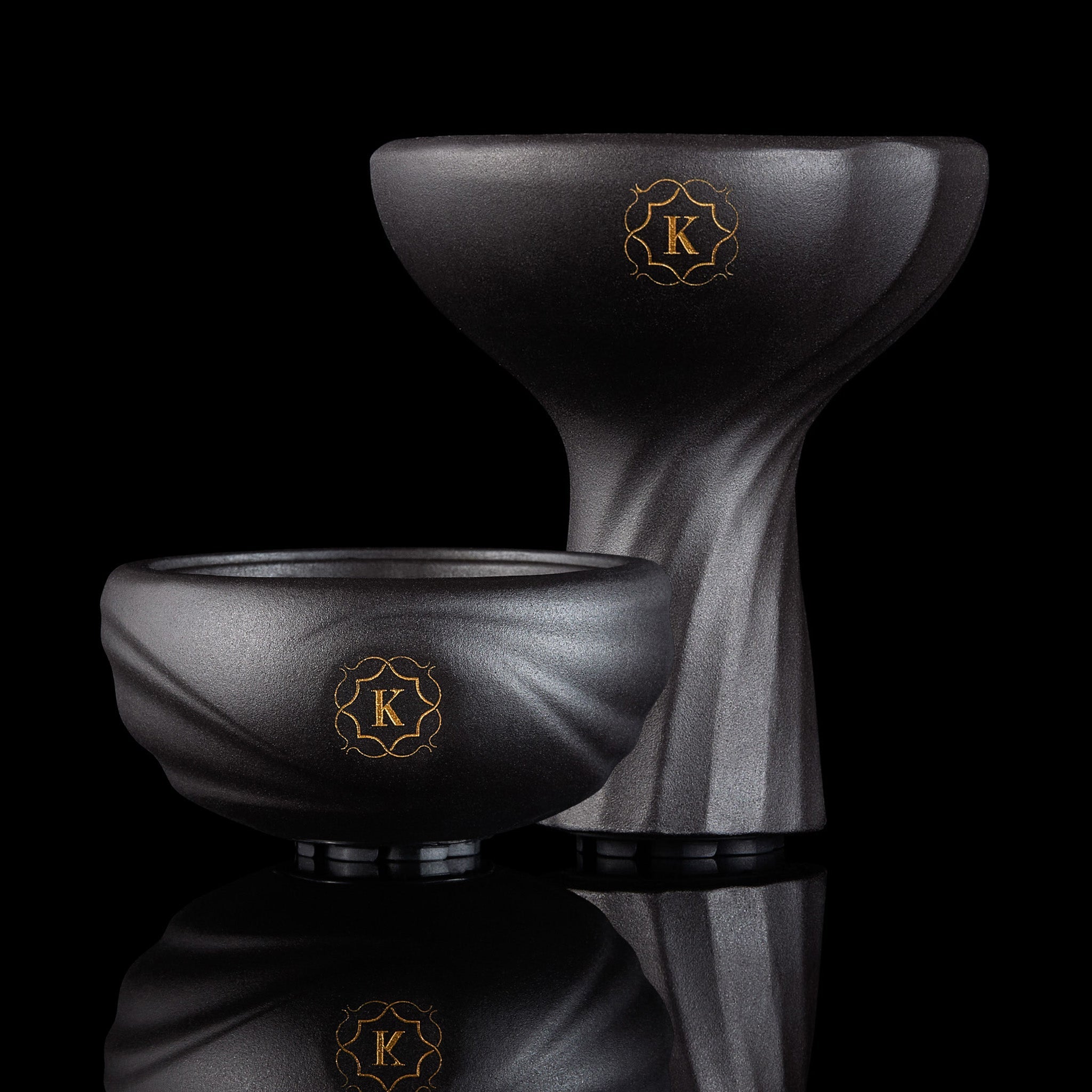Kaloud Samsaris Kore Dào (道) Black Clay Hookah Bowl, product photo