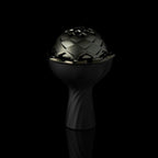 Kaloud Lotus II Nubis Stainless Steel, shown with a Kaloud Samsaris bowl