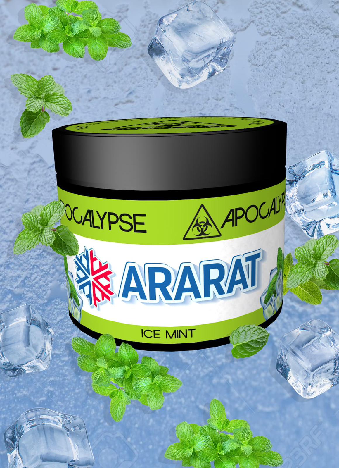 Apocalypse Ararat Ice Mint hookah shisha tobacco available at HookahJunkie