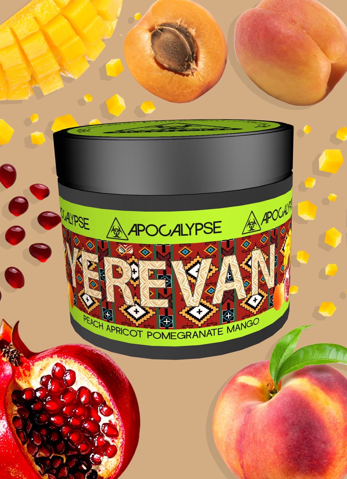 Apocalypse Yerevan Peach Apricot Pomegranate Mango hookah tobacco at HookahJunkie