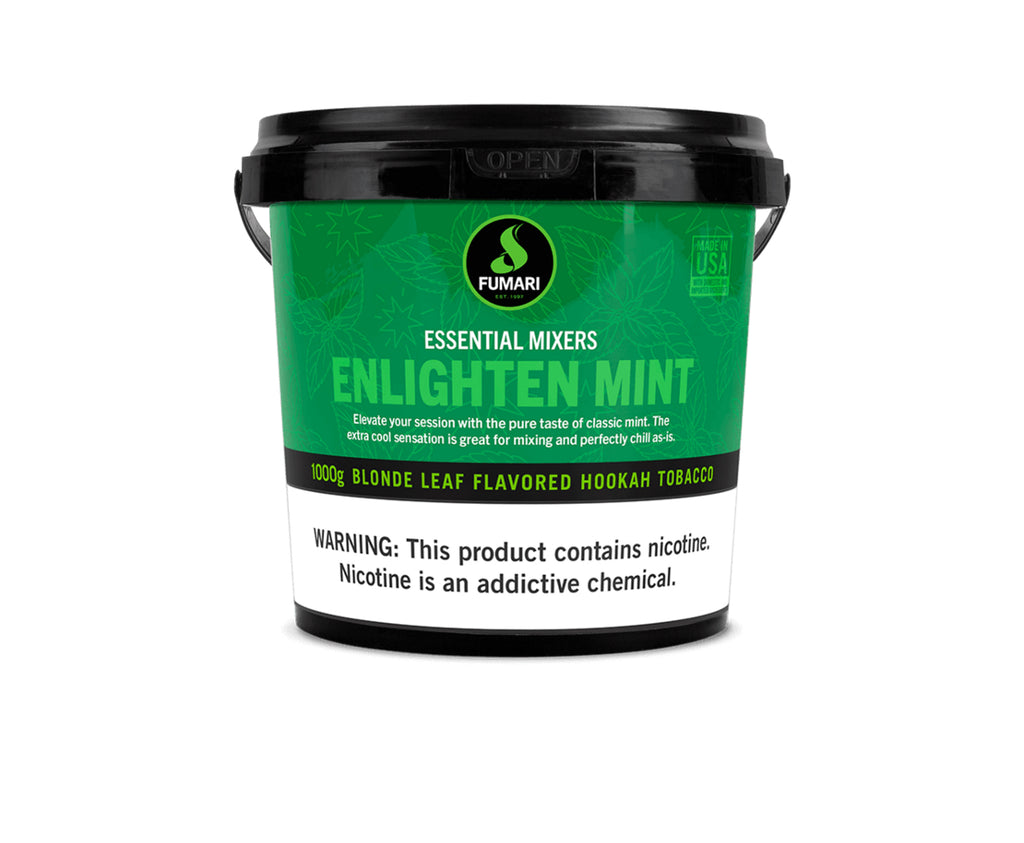 Fumari Enlighten Mint hookah tobacco 1000g, blonde leaf shisha available at HookahJunkie