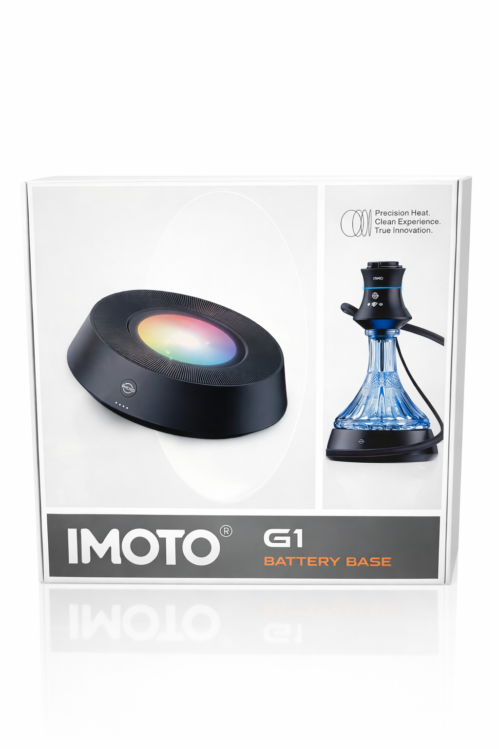IMOTO G1 electronic hookah battery base with LED lighting for modern hookah setup