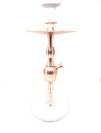 JACK 20-inch rose gold hookah with clear cut-glass base