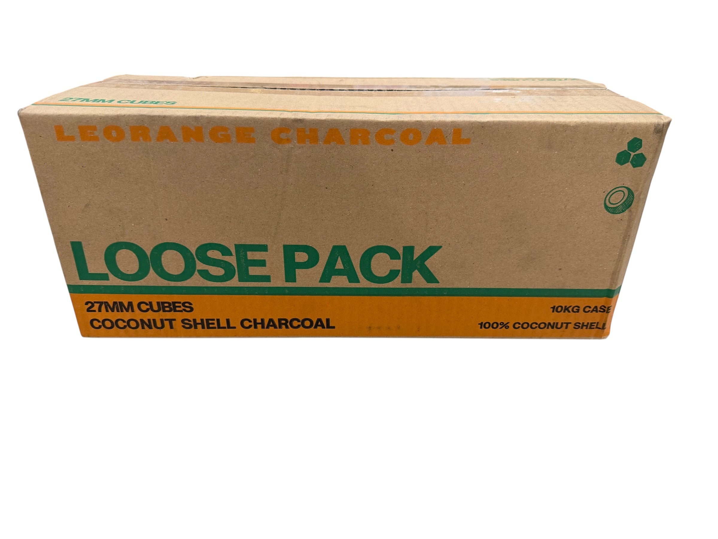 LeOrange loose pack 27mm hookah charcoal 10kg coconut shell cubes