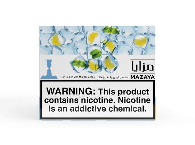 Mazaya Iced Lemon with Mint hookah tobacco 250g icy lemon mint shisha flavor