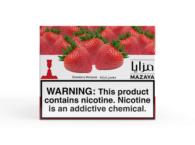 Mazaya Strawberry hookah tobacco, 250g shisha with sweet ripe strawberry flavor