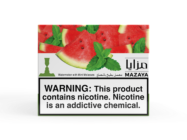 Mazaya Watermelon with Mint hookah tobacco, 250g shisha with juicy watermelon and cooling mint flavor